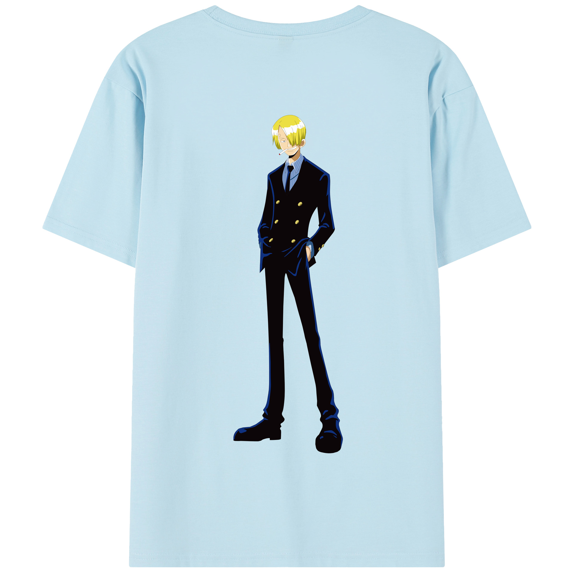 ワンピース サンジ ONE PIECE Sanji 綿100％半袖Tシャツ（背面プリント）